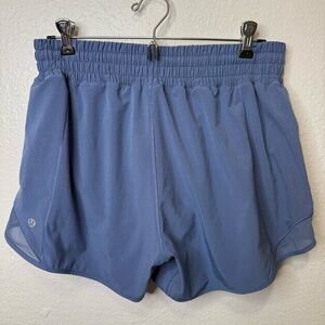 Lululemon Hotty Hot Lined Shorts Blue Size 8 Running Gym Workout